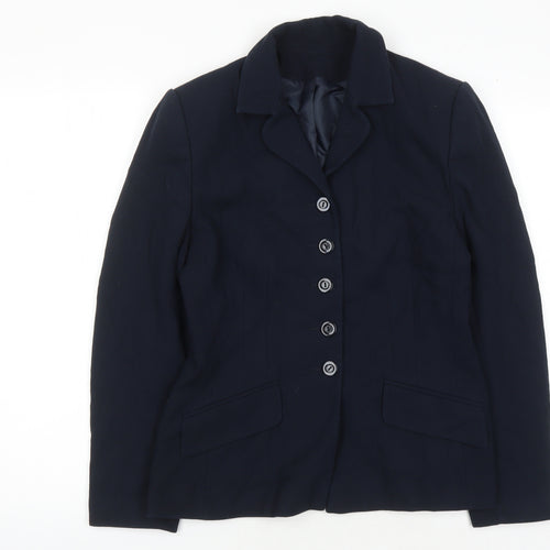 Richards Women's Blue Suit Jacket Size 12 Classic Fit