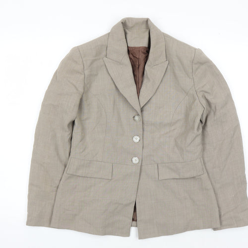 Richards Women's Beige Blazer Size 12 Business Wear