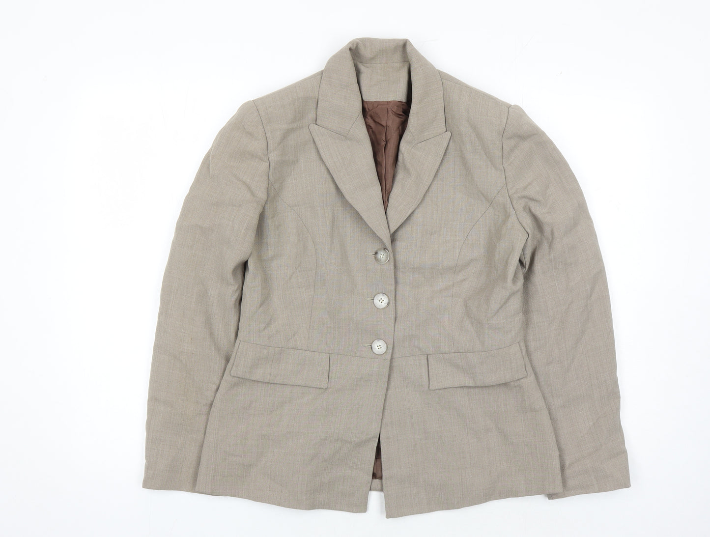 Richards Women's Beige Blazer Size 12 Business Wear