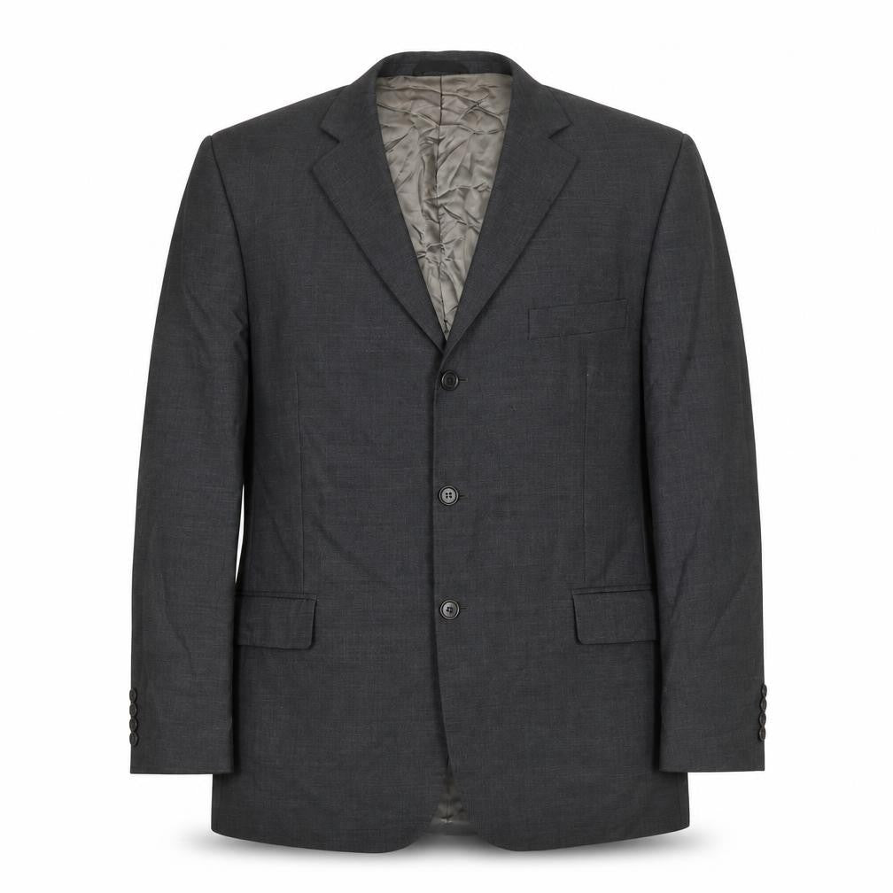 Front view of Marks & Spencer Men's Grey Suit Jacket, 46R Wool