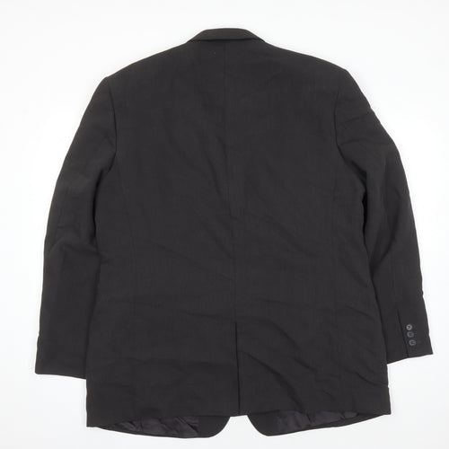 Jonathan Adams Men's Black Formal Blazer, Size 46, Regular Fit