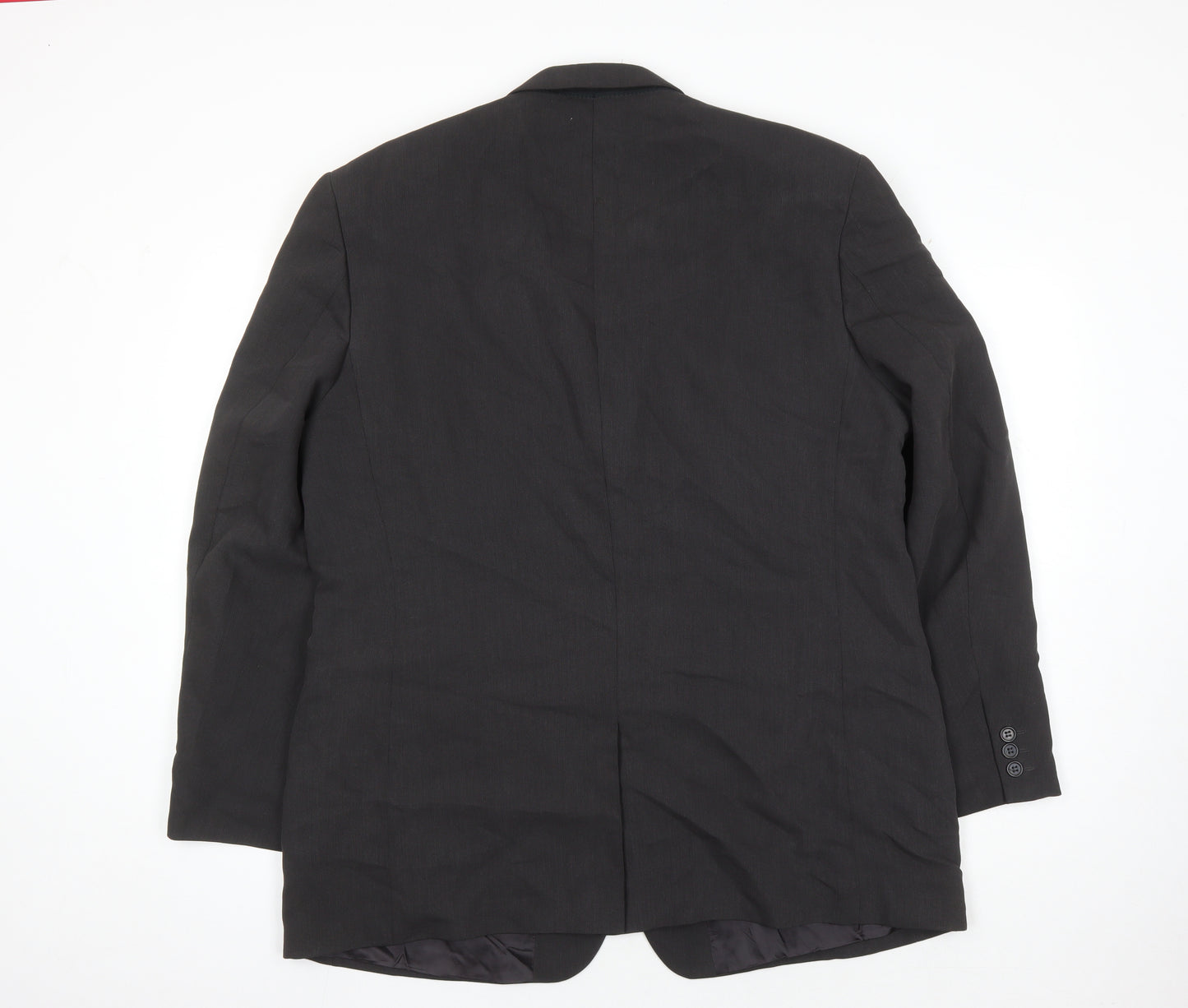 Jonathan Adams Men's Black Formal Blazer, Size 46, Regular Fit