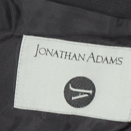 Jonathan Adams Men's Black Formal Blazer, Size 46, Regular Fit