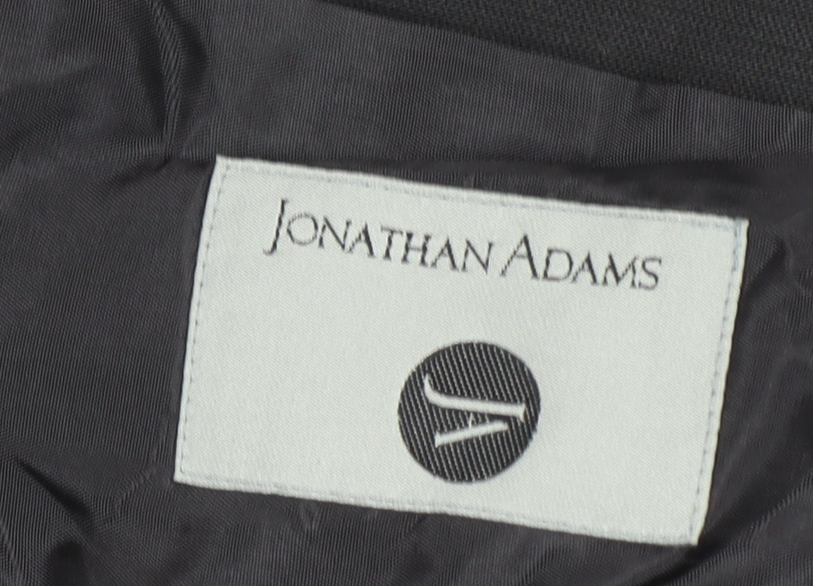 Jonathan Adams Men's Black Formal Blazer, Size 46, Regular Fit