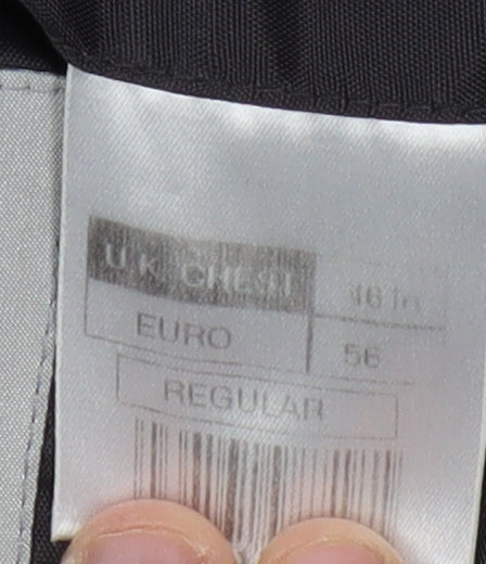 Jonathan Adams Men's Black Formal Blazer, Size 46, Regular Fit