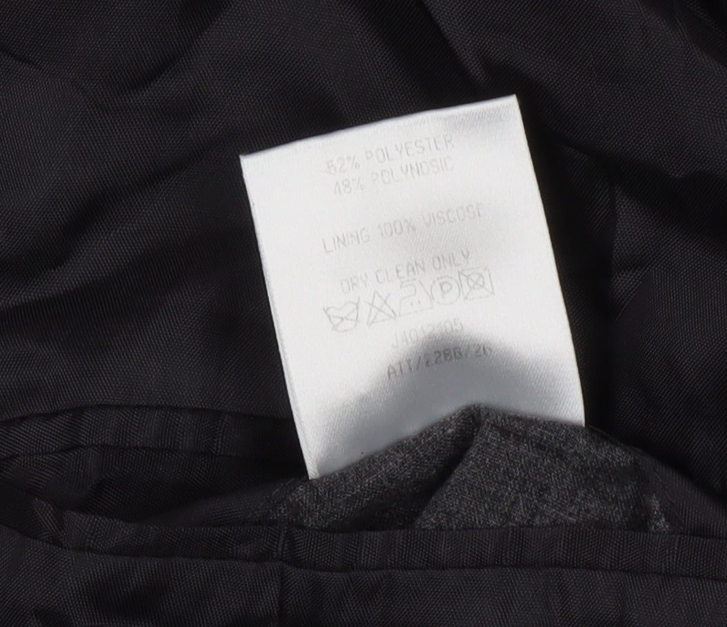 Jonathan Adams Men's Black Formal Blazer, Size 46, Regular Fit