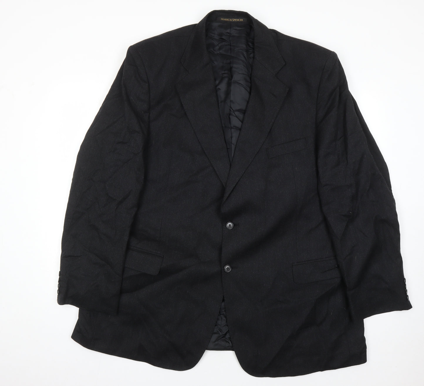 Marks and Spencer Men's Black Blazer 48L Wool Blend