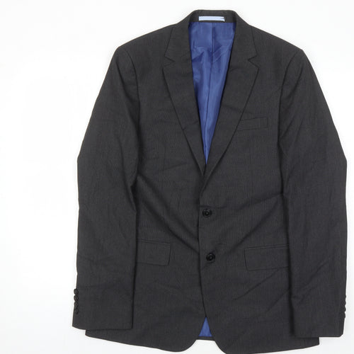Marks and Spencer Men's Grey Long Blazer Size 40L