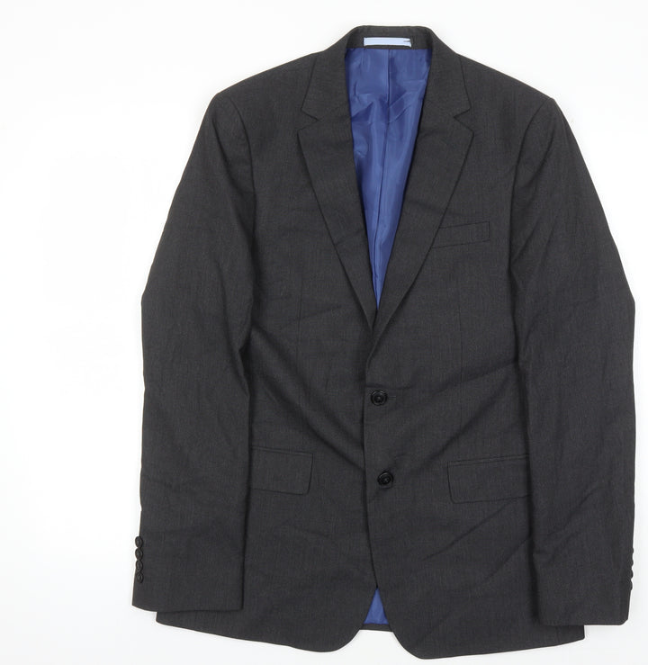 Marks and Spencer Men's Grey Long Blazer Size 40L