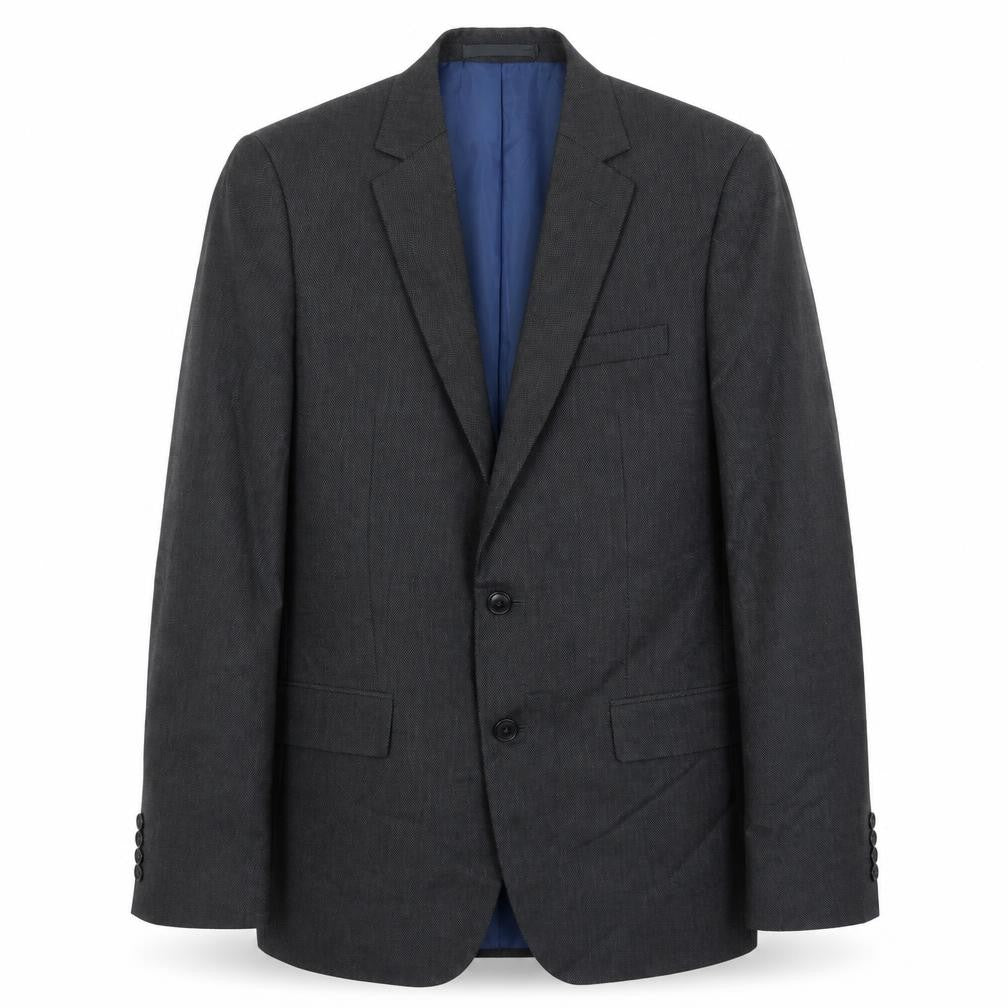 Front view of Marks & Spencer Men's Grey Long Blazer, size 40L