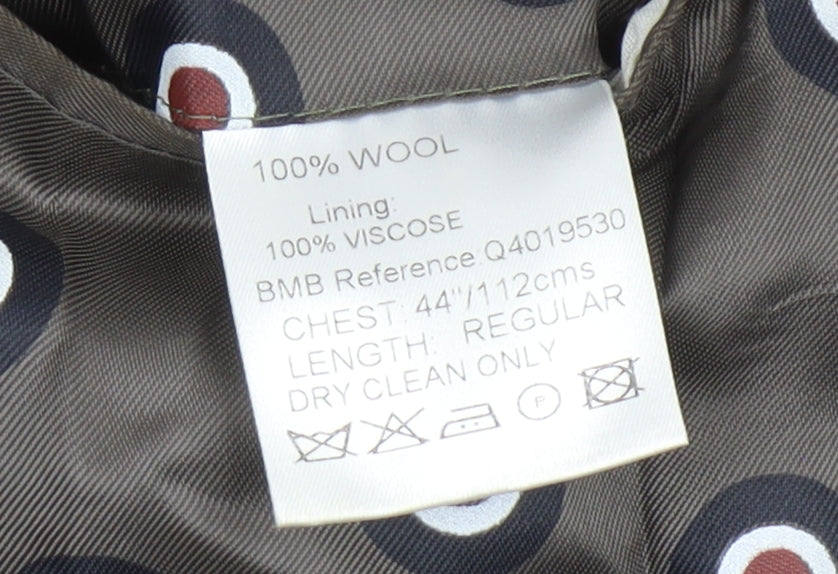 Ben Sherman Men's Black Vintage Blazer, Size 44R