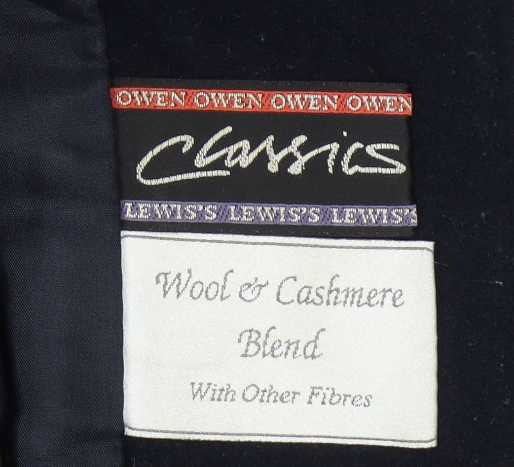 Lewiss Classics Women's Black Wool Cashmere Long Overcoat