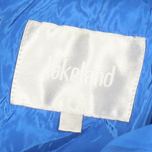 Lakeland Women's Blue Jacket Size 16 Mid-Length Hooded