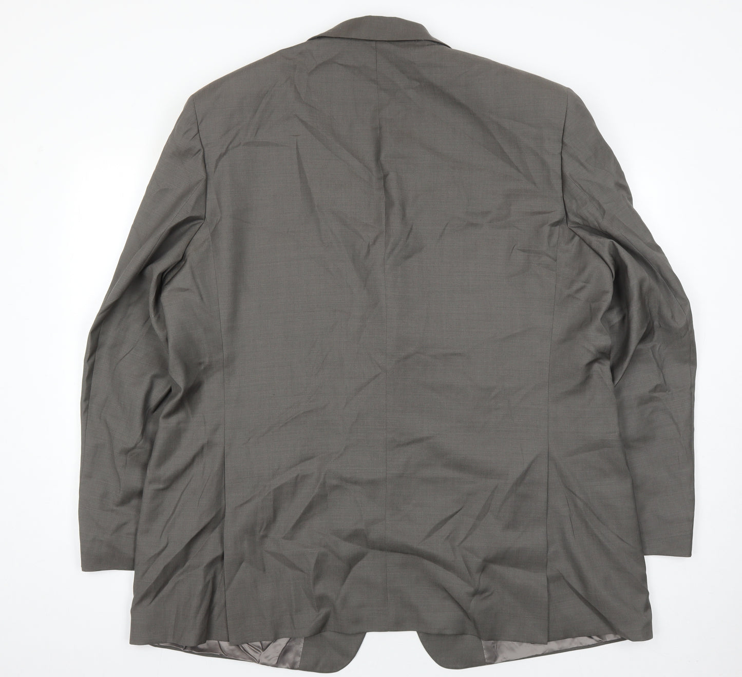 Marks and Spencer Grey Men's Long Wool Blazer 48