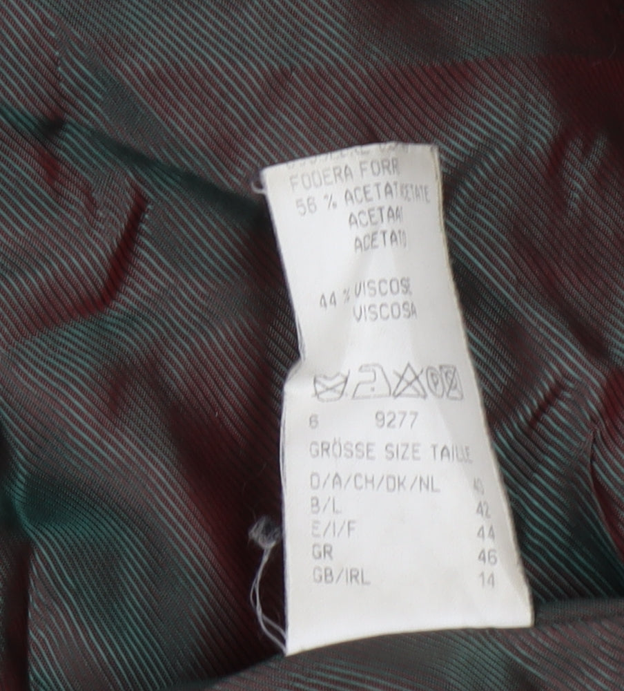 Original Loden Women's Black Wool Overcoat Size 14