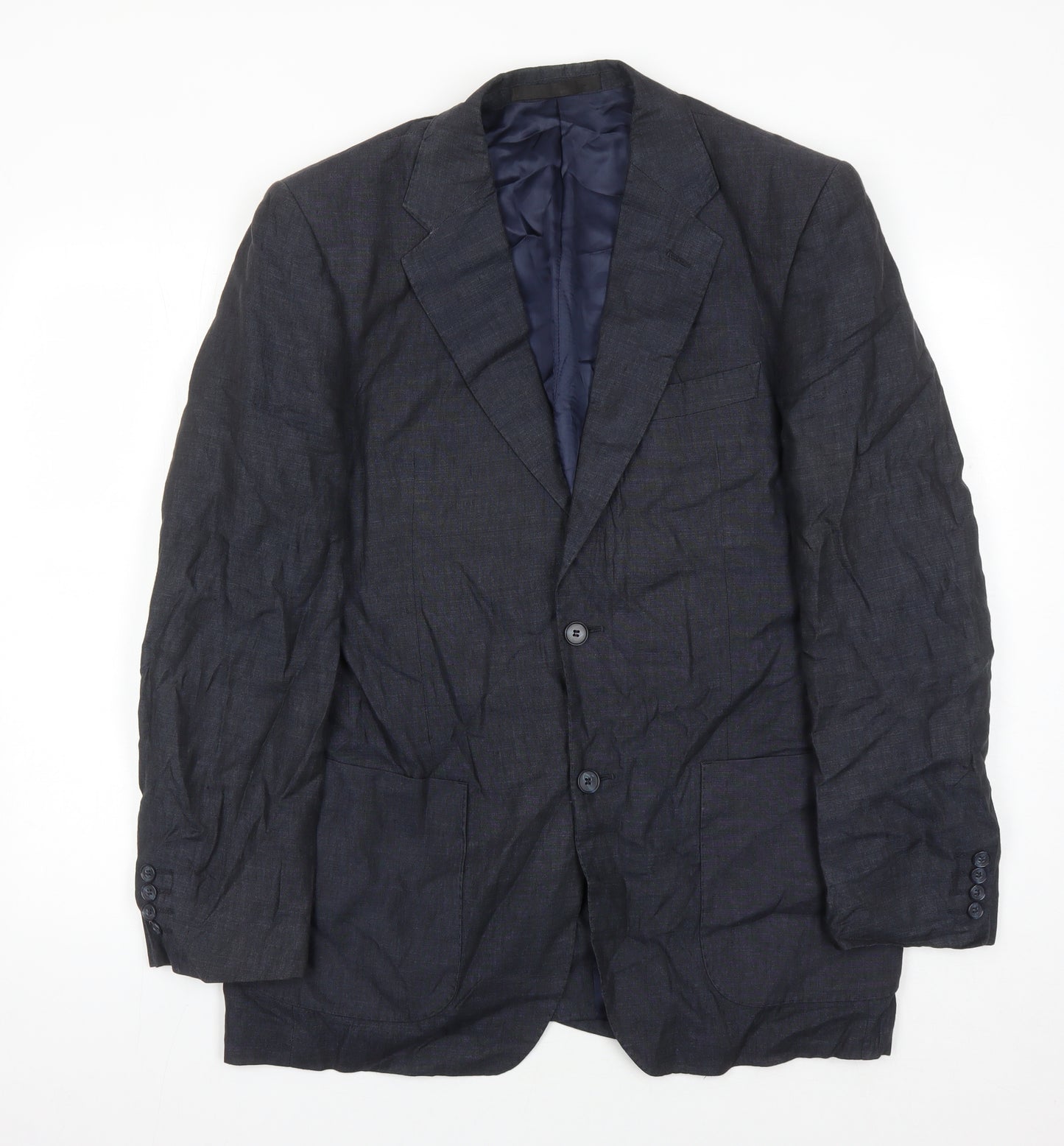 Marks and Spencer Men's Blue Linen Blazer 40R