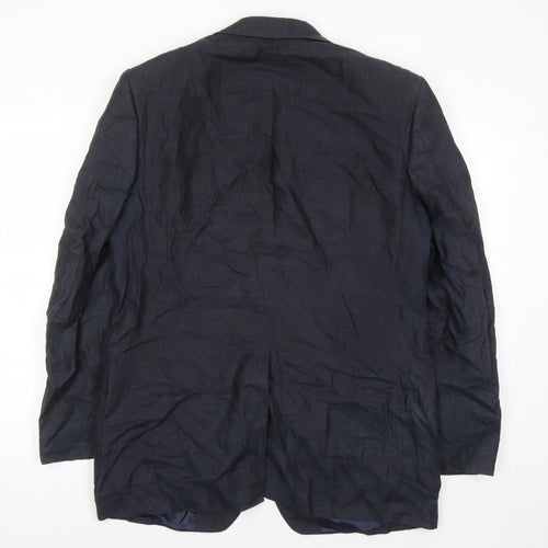 Marks and Spencer Men's Blue Linen Blazer 40R