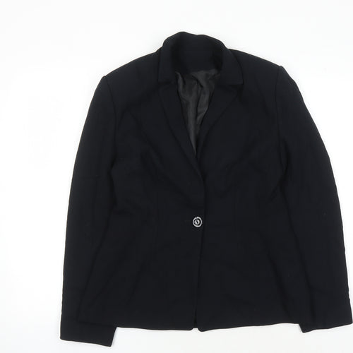 Richards Womens Black Suit Jacket, Size 12, Business