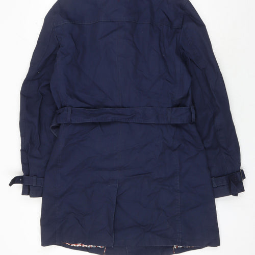 A.M London Women's Blue Trench Coat Size M