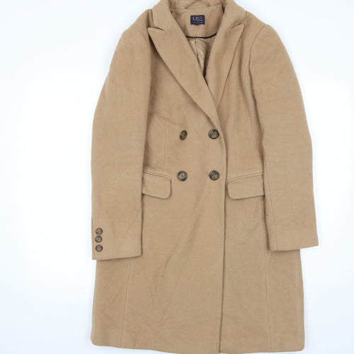 Marks and Spencer Beige Wool Blend Women's Coat Size 10