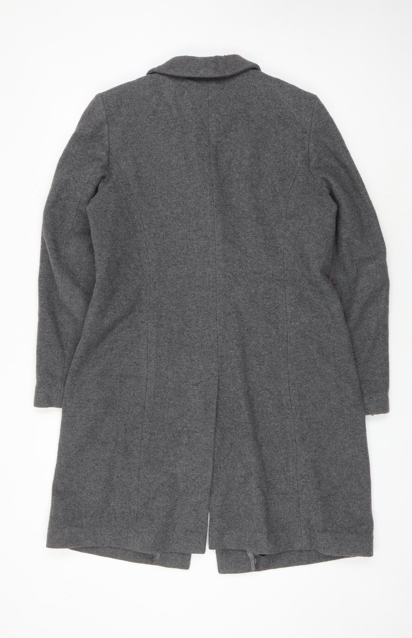 Newhouse Women's Grey Wool Mid-Length Overcoat Size 10