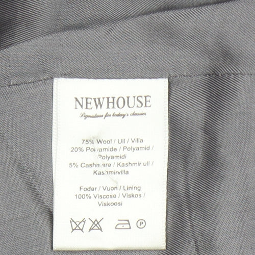 Newhouse Women's Grey Wool Mid-Length Overcoat Size 10