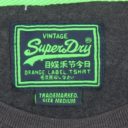 Superdry Men's Grey Regular Crew Neck T-Shirt Size M