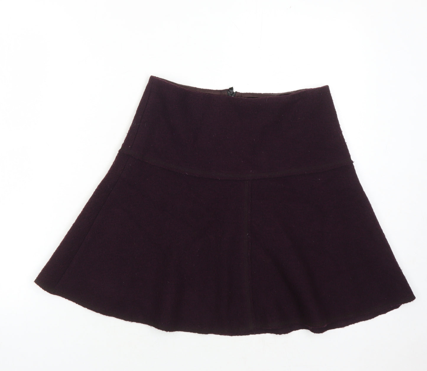 Jigsaw Women's Purple Wool A-Line Skirt Size 8