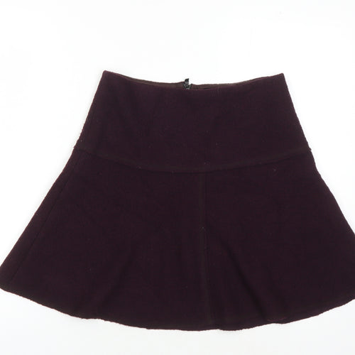 Jigsaw Women's Purple Wool A-Line Skirt Size 8