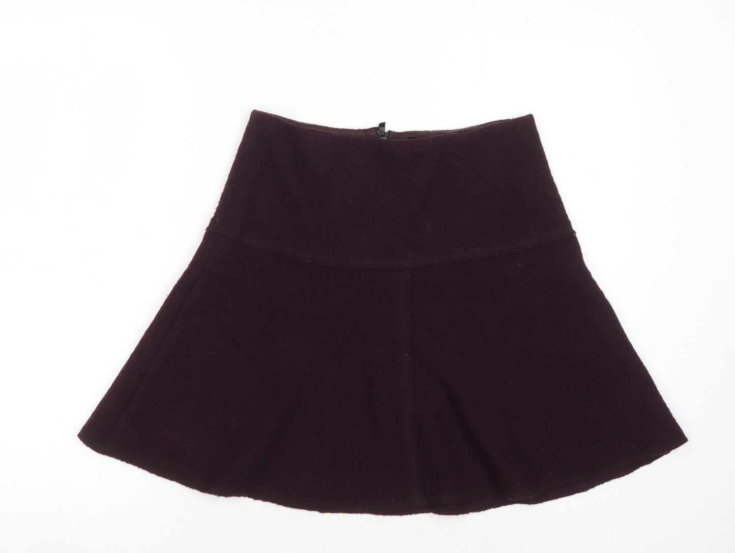 Jigsaw Women's Purple Wool A-Line Skirt Size 8