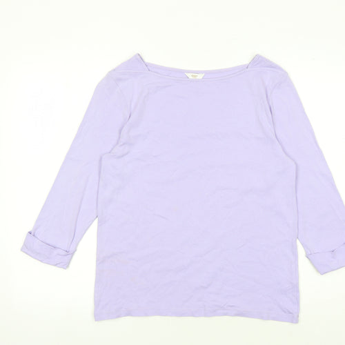 Cotton Traders Women's Purple Basic T-Shirt Size 16