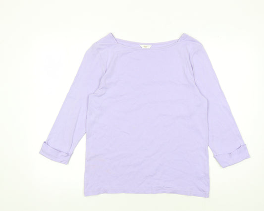 Cotton Traders Women's Purple Basic T-Shirt Size 16