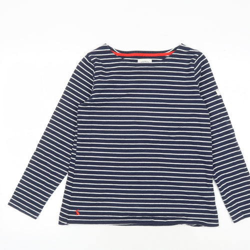 Joules Women's Blue Striped Long Sleeve T-Shirt Size 12