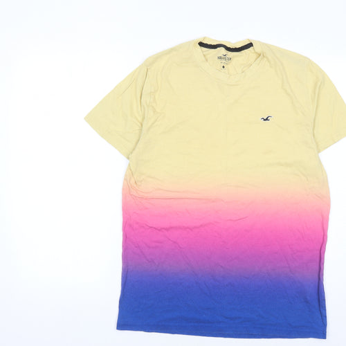 Hollister Men's L Beige Multicoloured Colourblock Tee