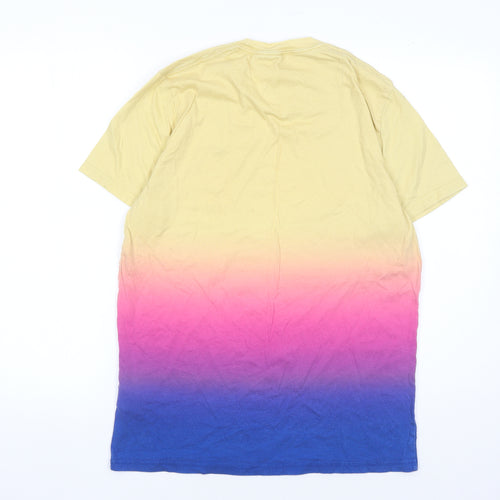 Hollister Men's L Beige Multicoloured Colourblock Tee