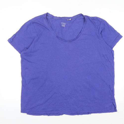 Lands' End Women's Purple V-Neck T-Shirt Size 20