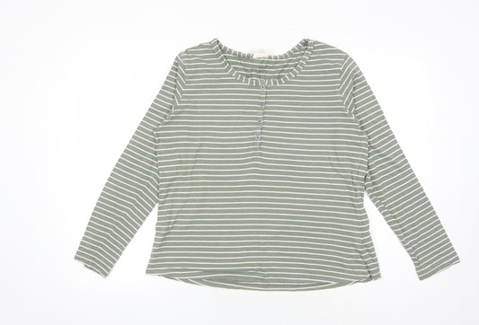 Mountain Warehouse Women’s Green Striped Henley T-Shirt