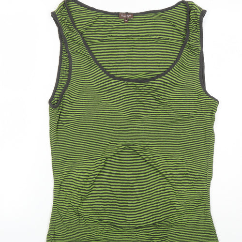 Phase Eight Women's Green Striped Tank Top Size 14