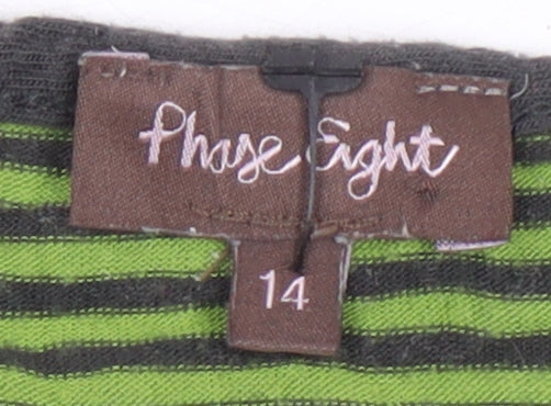 Phase Eight Women's Green Striped Tank Top Size 14