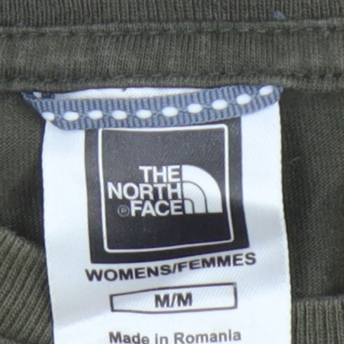 The North Face Women's Green T-Shirt, Medium, Cotton