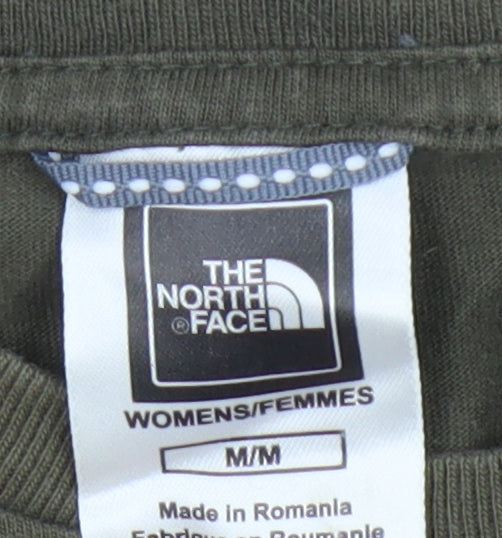 The North Face Women's Green T-Shirt, Medium, Cotton