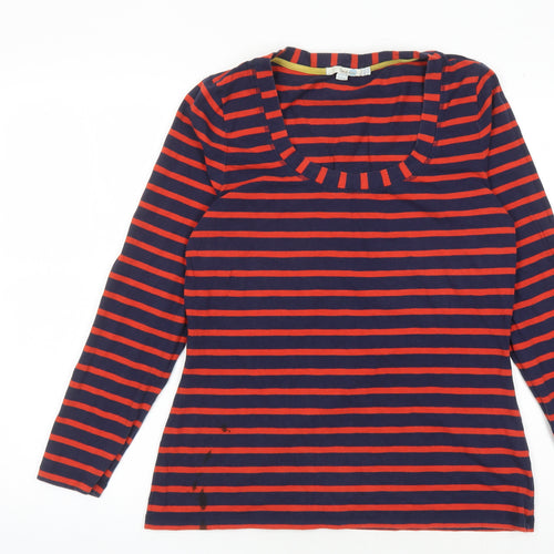 Boden Women Multicoloured Striped T-Shirt Size 16