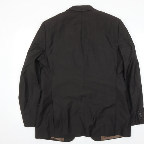 Nigel Hall Men's Black Wool Blazer Size 44 Regular Fit