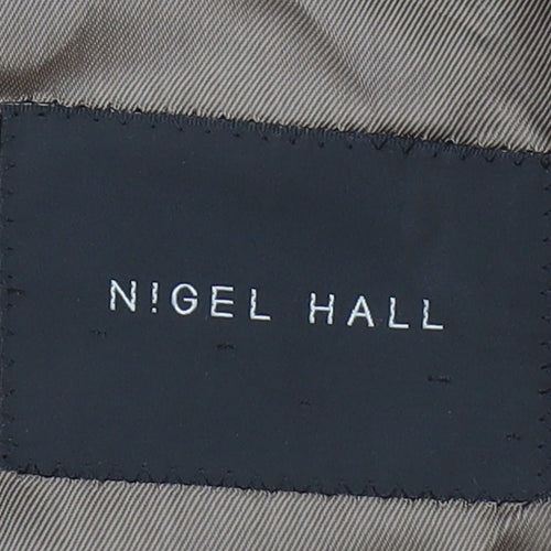 Nigel Hall Men's Black Wool Blazer Size 44 Regular Fit
