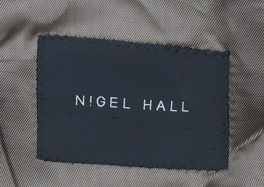 Nigel Hall Men's Black Wool Blazer Size 44 Regular Fit
