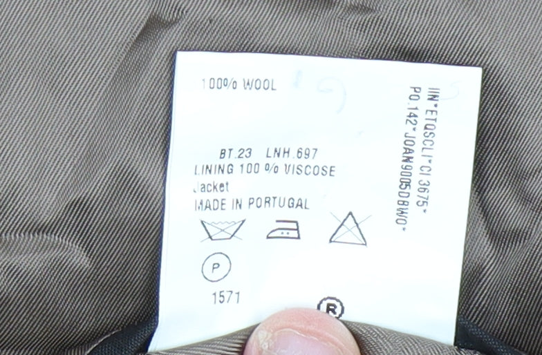 Nigel Hall Men's Black Wool Blazer Size 44 Regular Fit