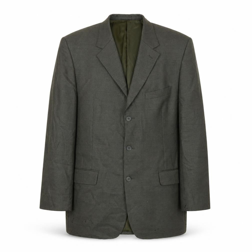 Front view of Alfani Men's Grey Blazer, size 44L, Wool Cashmere
