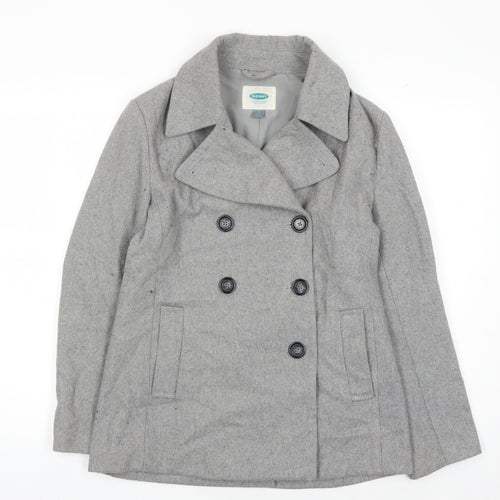 Old Navy Women's Grey Pea Coat Size 8 Classic Style