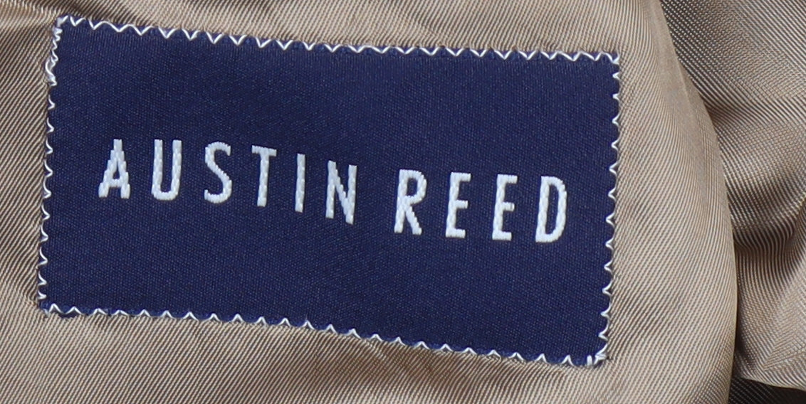 Austin Reed Mens Beige Check Wool Blazer Size 44R