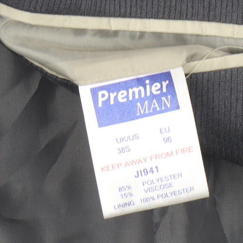 Grey Premier Man Men's Short Blazer, Size 38S